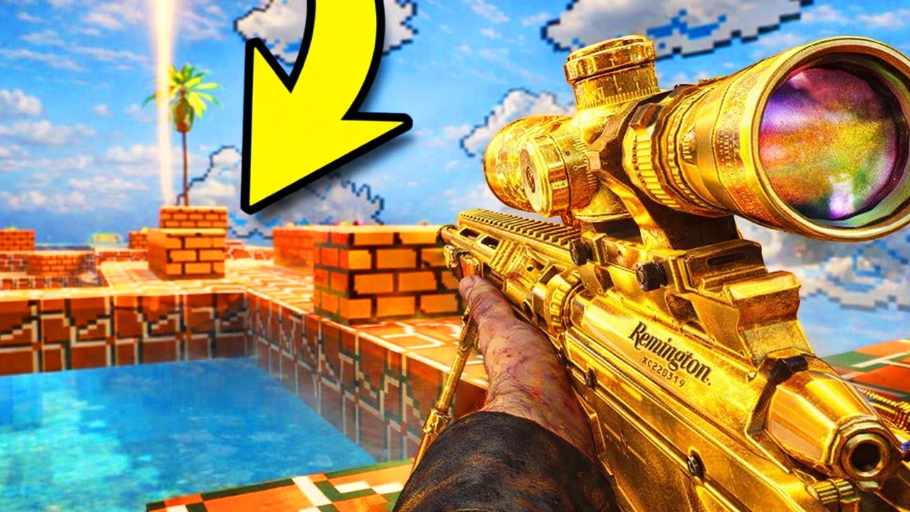 BO3 CUSTOM ZOMBIES 8 BIT MARIO SKY TOWER SURVIVAL MAP!