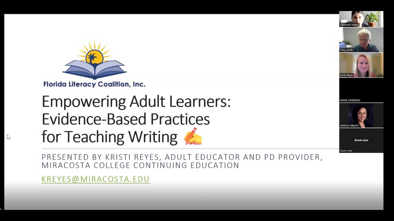 Empowering Adult Learners: Evidence-Based Practices for Teaching Writing