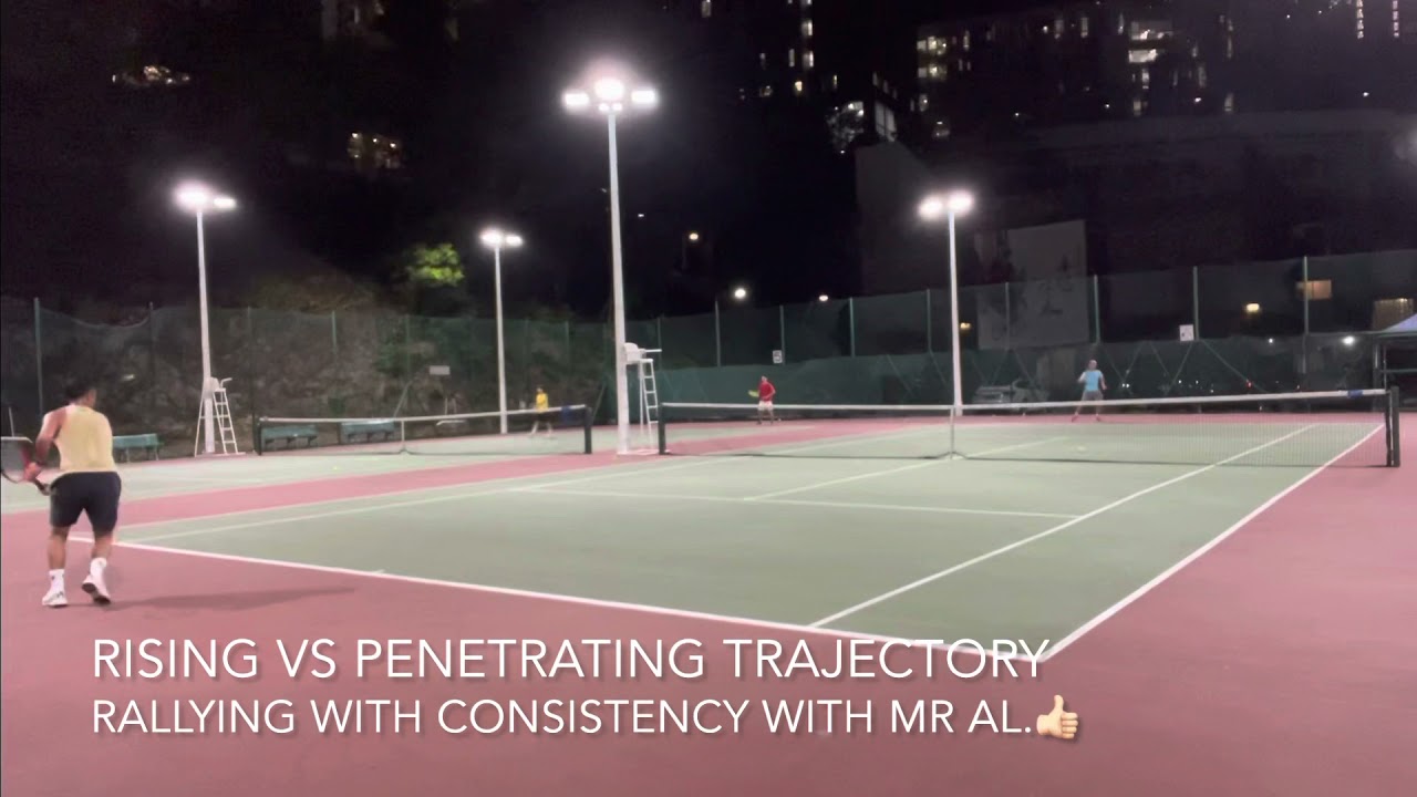 (廣東話) Rising vs Penetrating Trajectory 🎾👍🏻Rallying for consistency with Mr AL.👍🏻