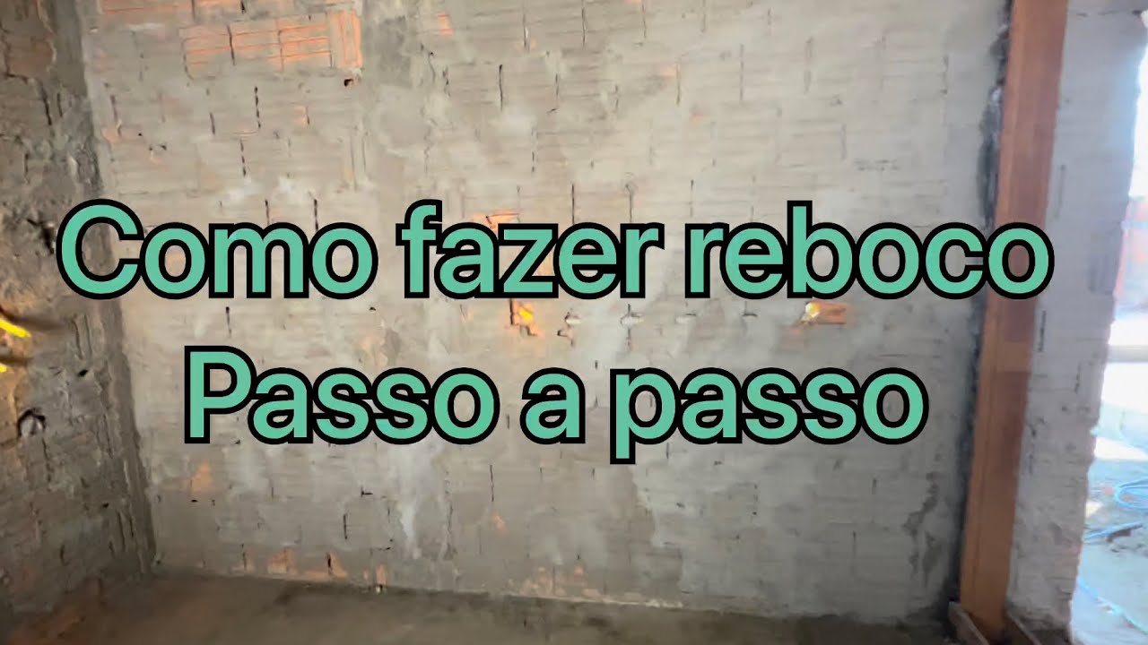 reboco perfeito - PASSO A PASSO