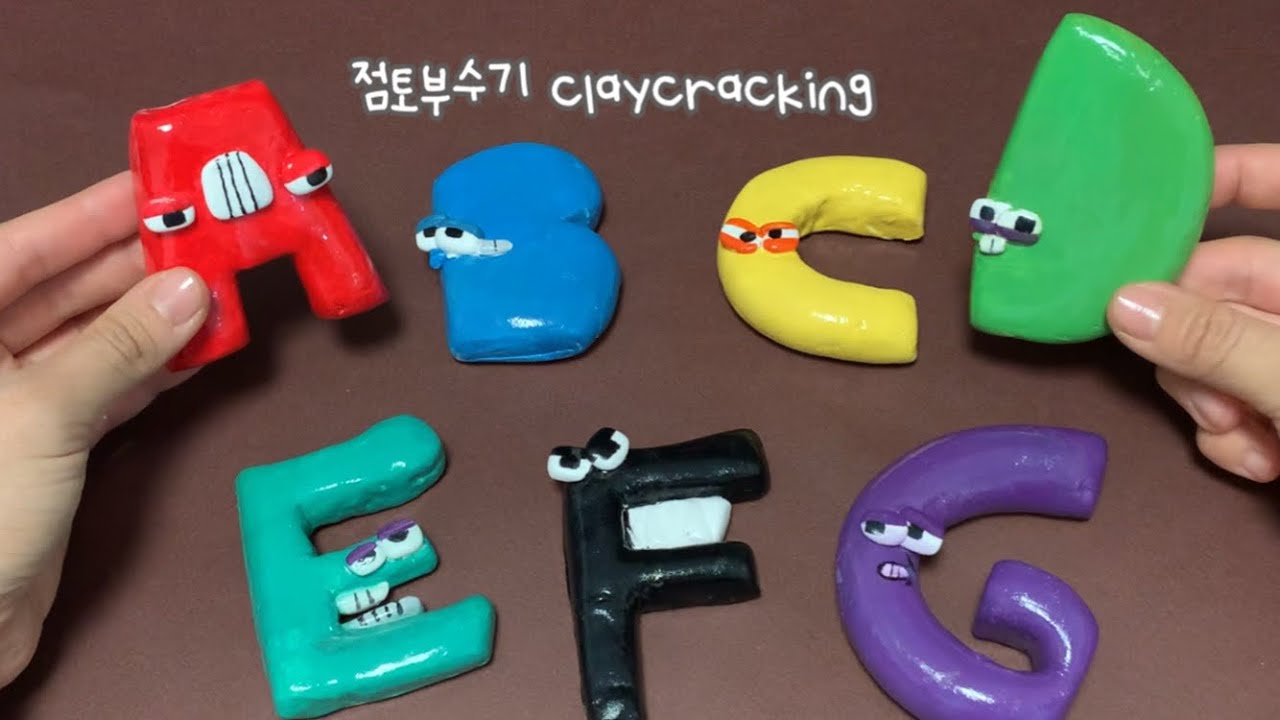 Alphabet Lore 알파벳 로어 점토부수기 #asmr clay cracking clay popping Oddly Satisfying Video クレイクラッキング