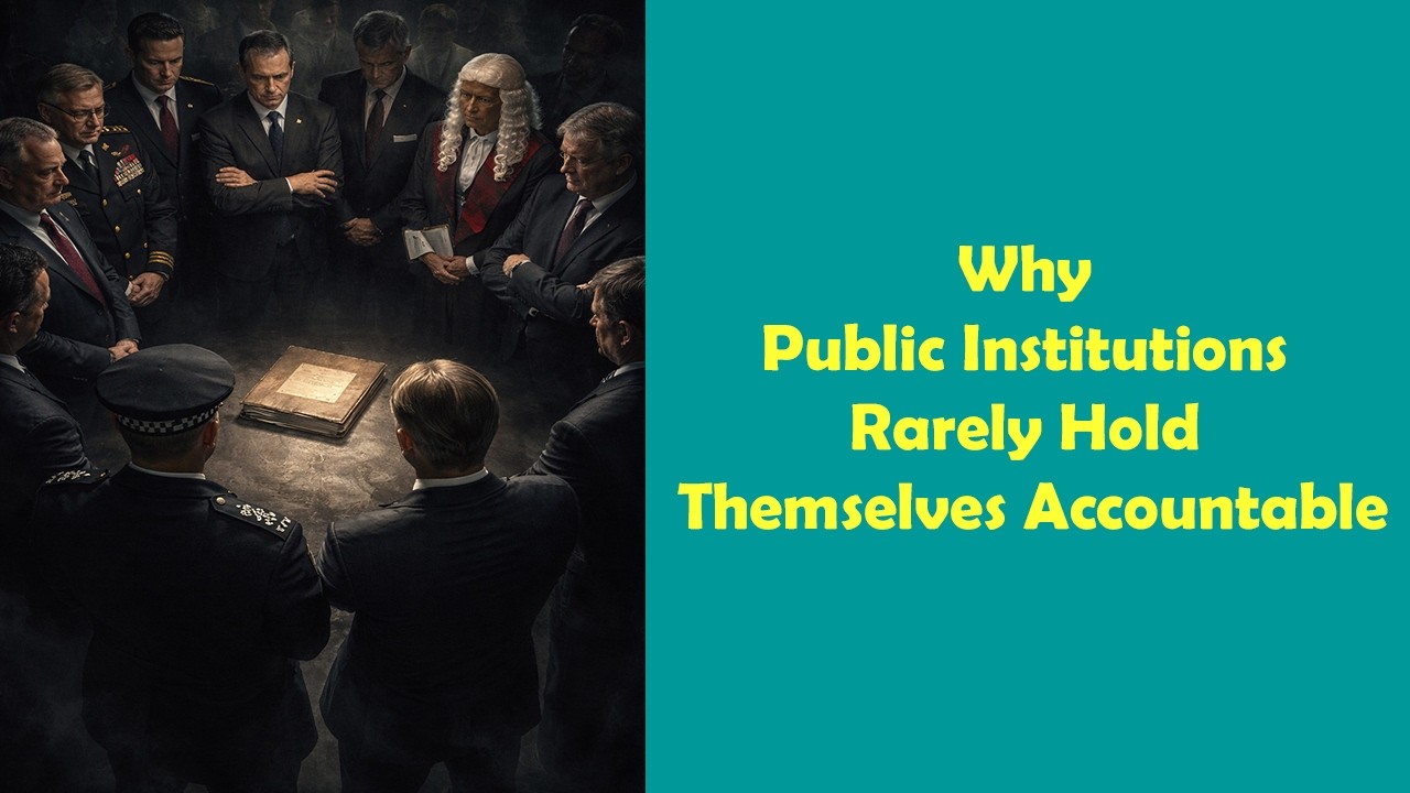 Why public institutions rarely hold themselves to account