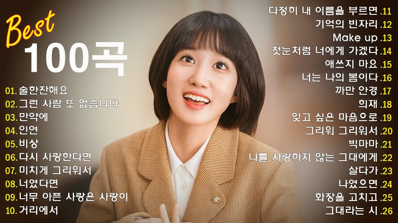 1990~2025 한국 발라드 명곡 모음 🎶 하루 종일 듣기 좋은 광고없는 발라드 추천 | 김범수, 임창정, 박효신, 성시경, 백지영, 더원, 태연, 에일리, 찬열, 펀치, 다비치