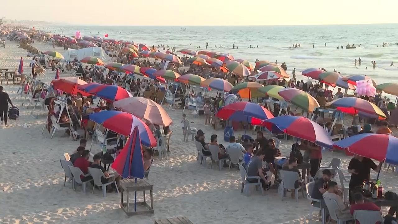 Gaza's beach becomes a refuge for Palestinians escaping heat and power outages