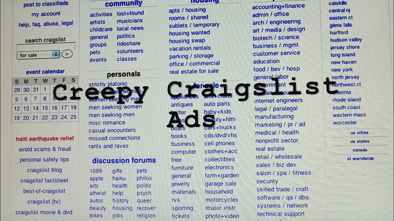 8 Extremely Creepy Craigslist Ads (REACTION) | Night Time Spooks