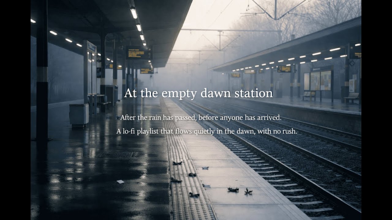 안개 낀 플랫폼의 밤