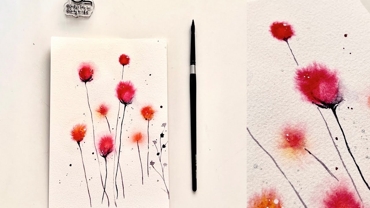 An Easy Innovative Way to Paint Soft & Fluffy Flowers | For Beginners