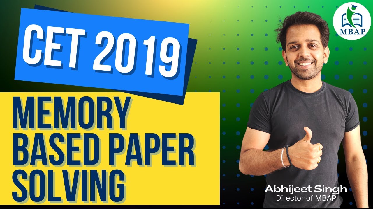 CET 2019 Memory Based Paper Solving | Live Solutions || Quants