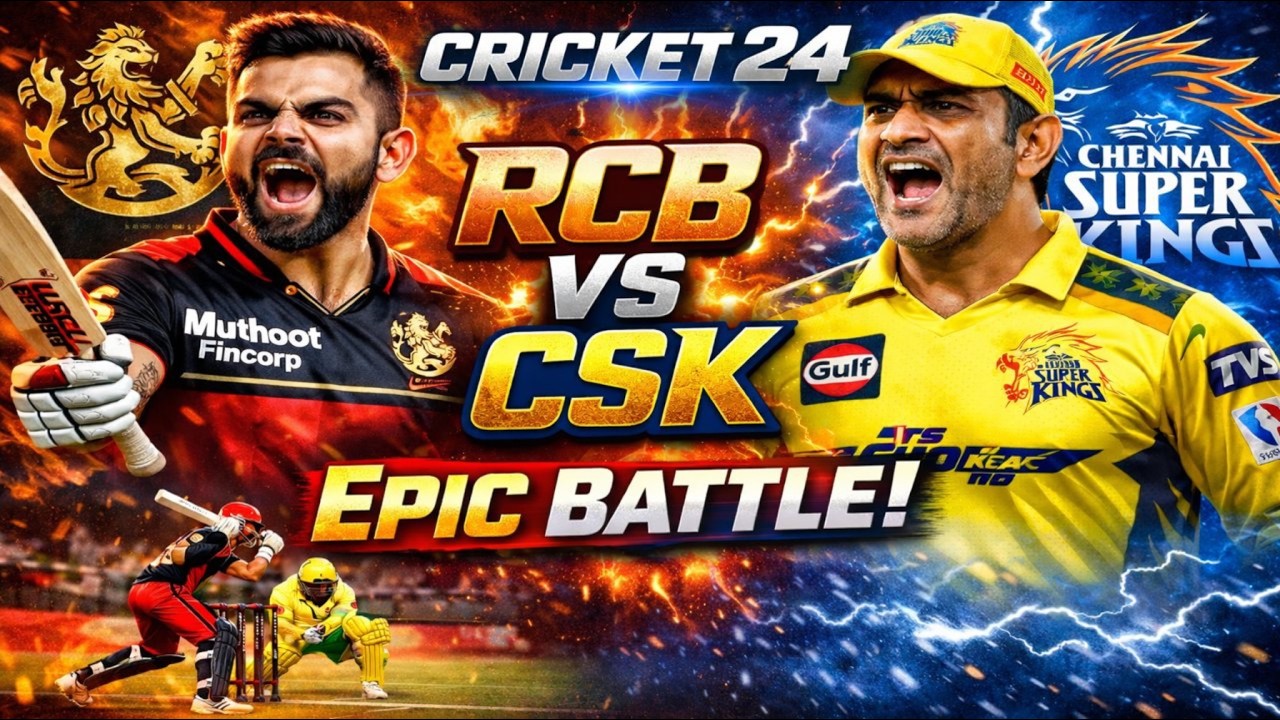 RCB vs CSK Cricket 24 | Road to 300 Subscribers #gaming #cricketgames