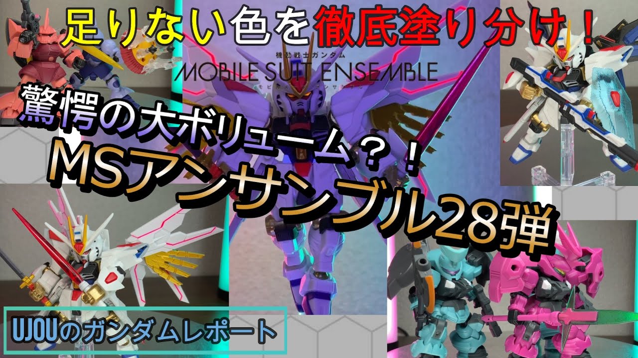 足りない色を徹底塗り分け！驚愕の大ボリューム、BOX版MSアンサンブル28弾を徹底レビュー！