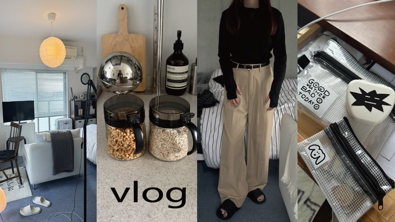 vlog | 都内一人暮らしの日常.朝カフェ🍞Roomtour準備.明太子レシピ. おかげ庵🍲🍡