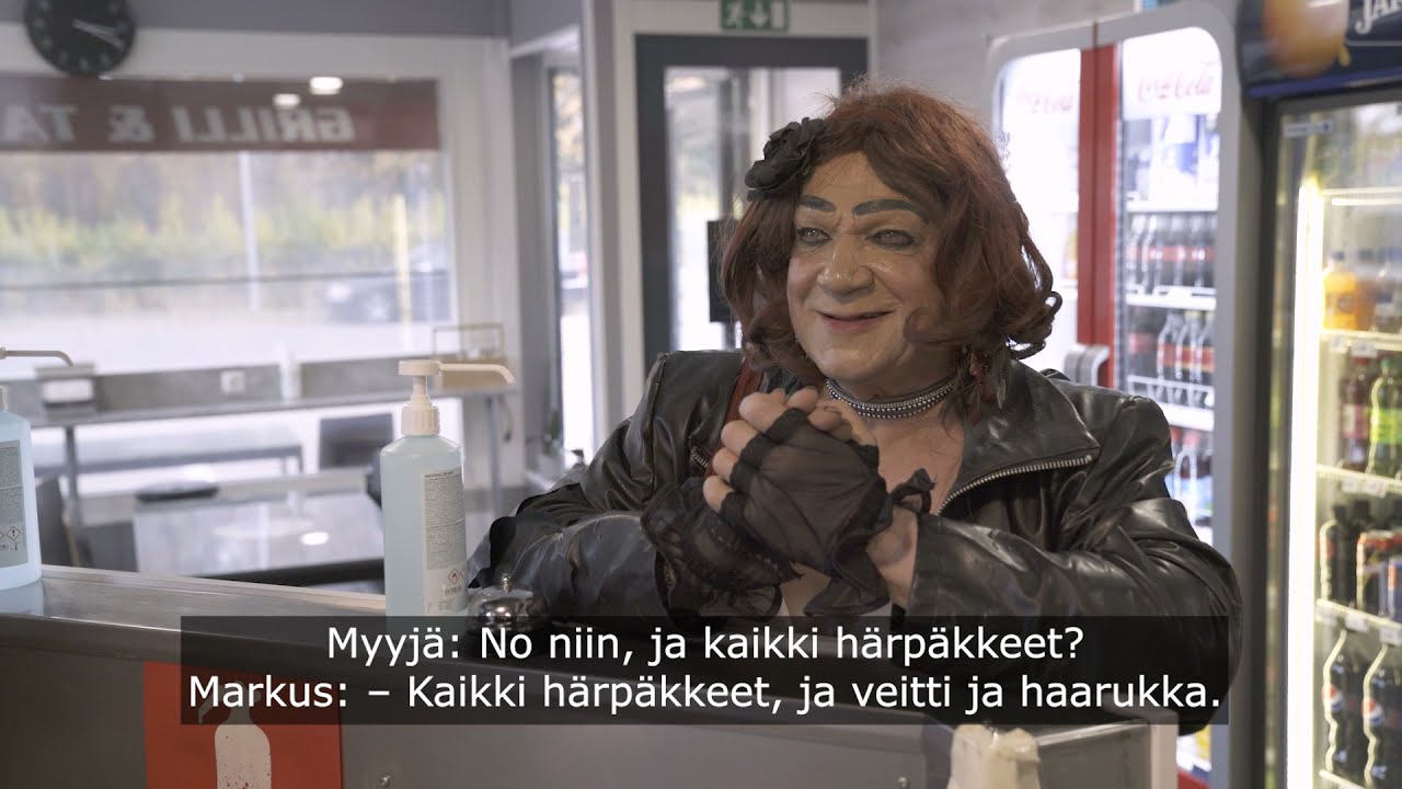 Romukauppias Markus Muhoksen Autogrillillä
