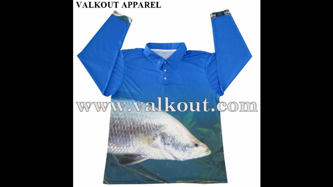 Printed Long Sleeve Performance Fishing Shirt Best Performance Fishing Shirts