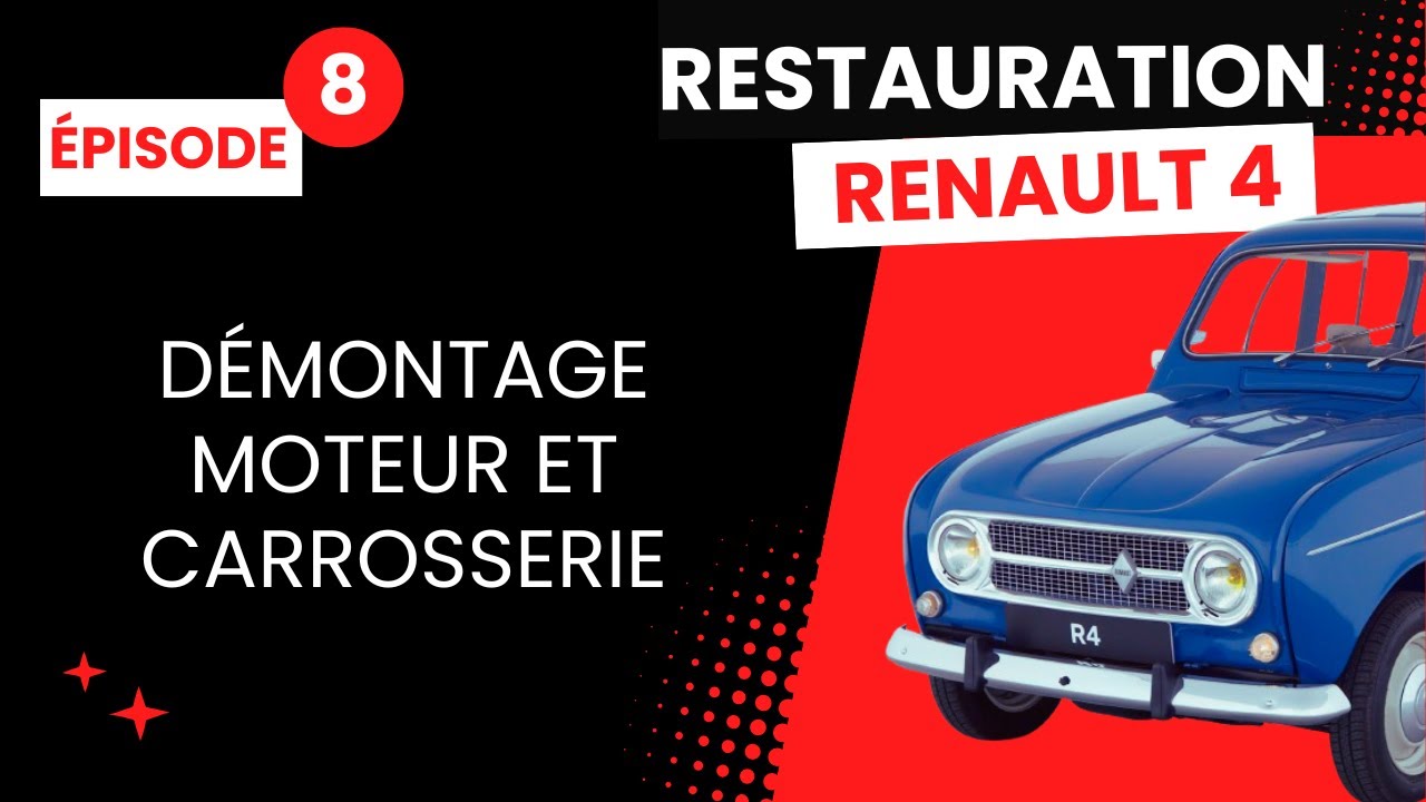 EP8 restauration 4l - Carrosserie, Bobine, Pompe à essence, Collecteur d'échappement