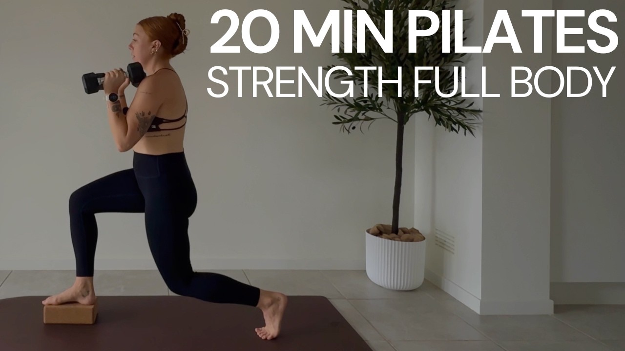 20 Min Full Body Pilates Strength Workout | Heavy Dumbbells | Standing Focus