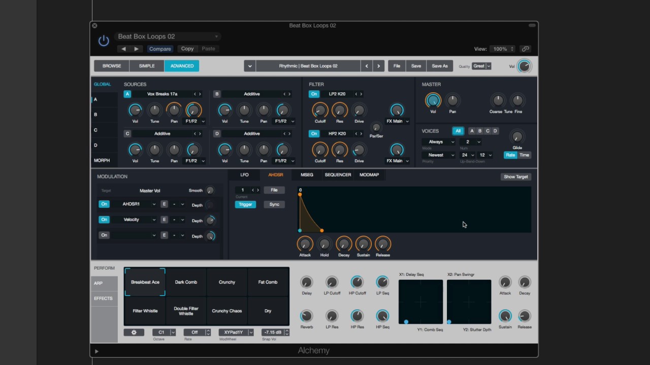 [EnBeatz(엔비츠)] 로직 프로(Logic Pro) 105 - 제1강 Alchemy의 베이직 오버뷰