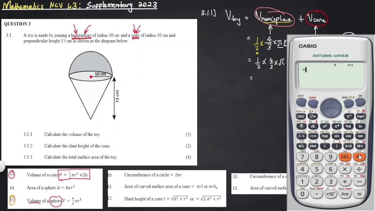 NCV Mathematics Level 3: Measurement & Analytical Geometry | Supplementary 2023