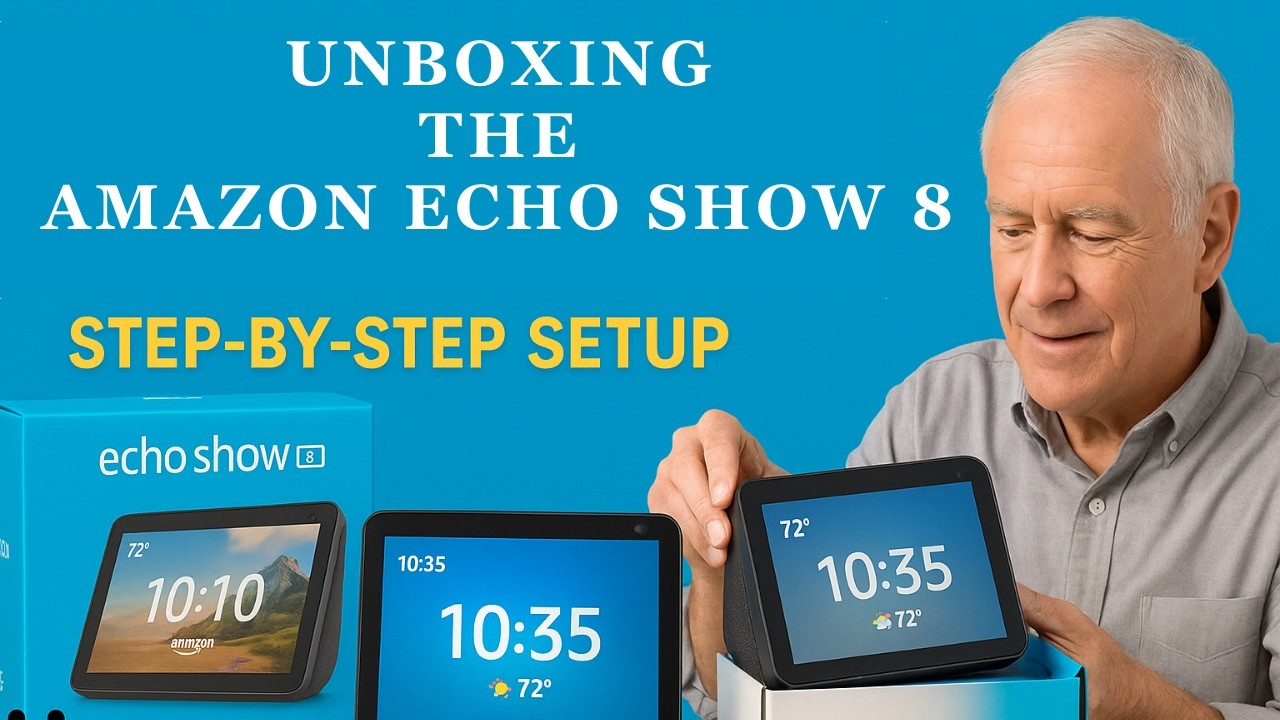 Unboxing and Initial Setup of an Amazon Echo Show 8 (Oct 2025)
