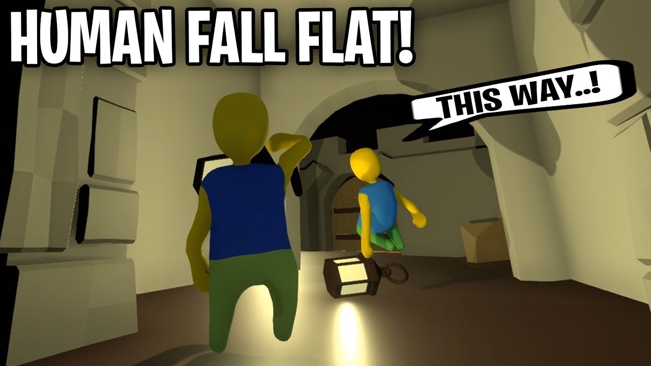 NOOBS GOING THROUGH THE DARKNESS in HUMAN FALL FLAT
