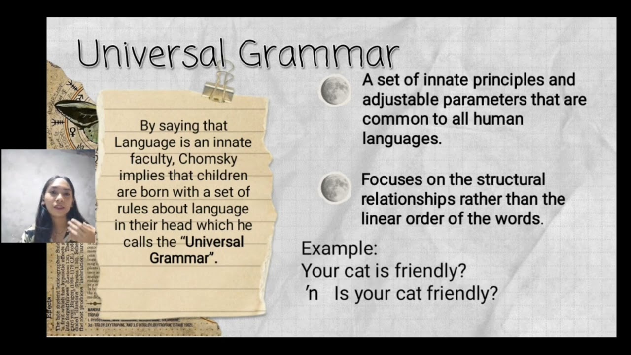 NATIVIST THEORY BY NOAM CHOMSKY (Language Acquisition Device and Universal Grammar)