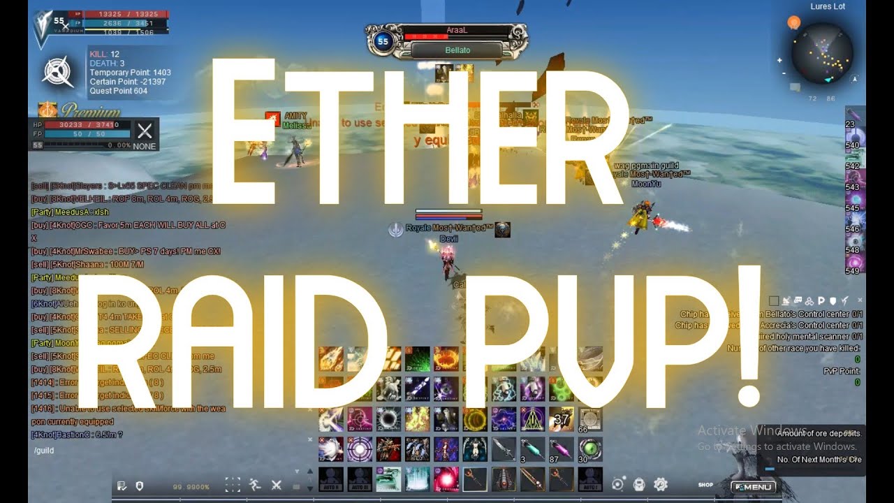 Ether Raid PVP! with Most Wanted Guild - RF Online Philippines - Xtian Jovic (Devii)