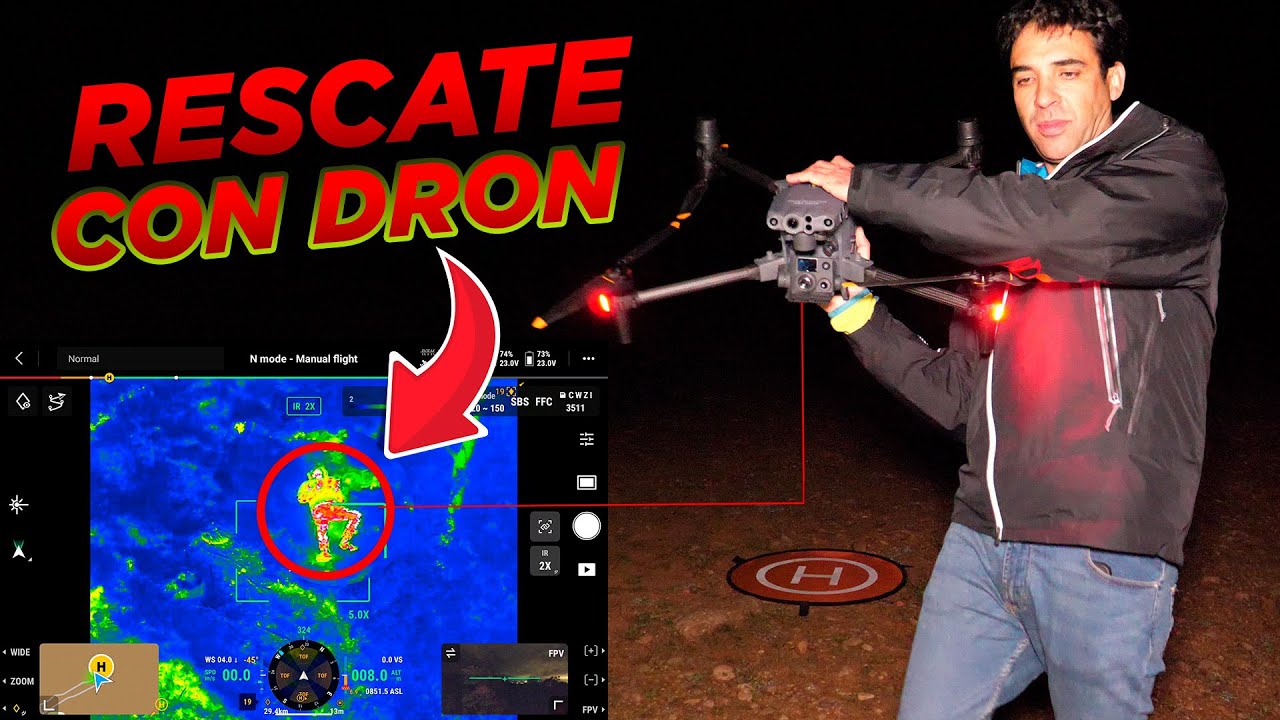 RESCATE nocturno de un NIÑO con el DJI M30T