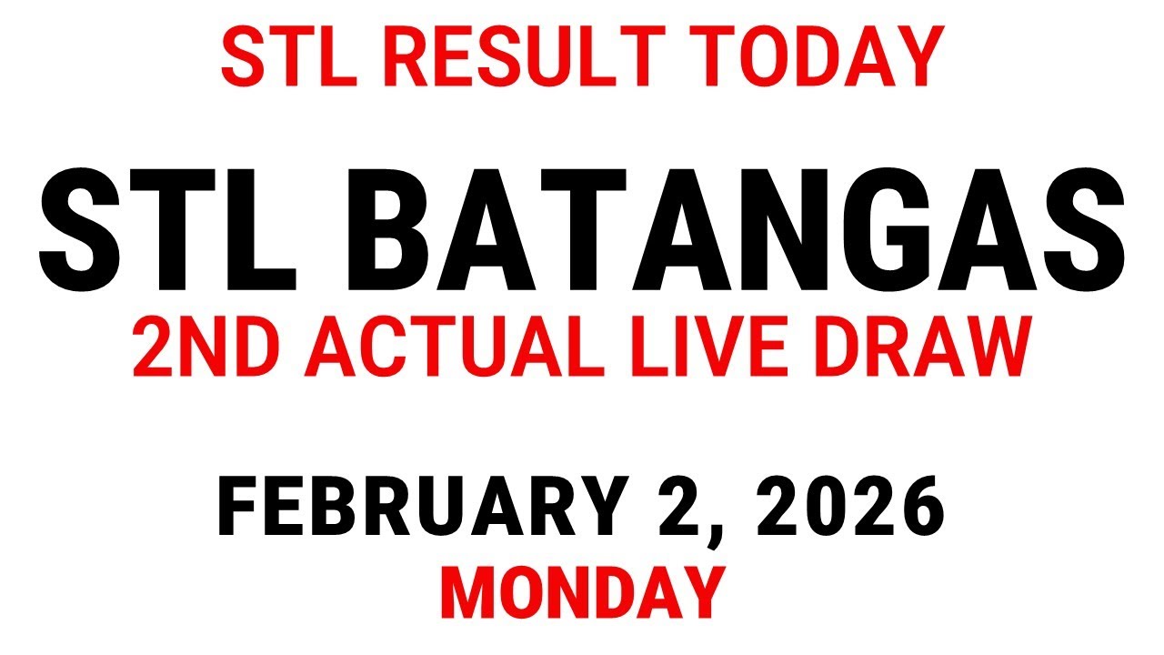 STL Batangas Live Draw Today February 2 2026 - 2nd draw STL 4:30pm Result