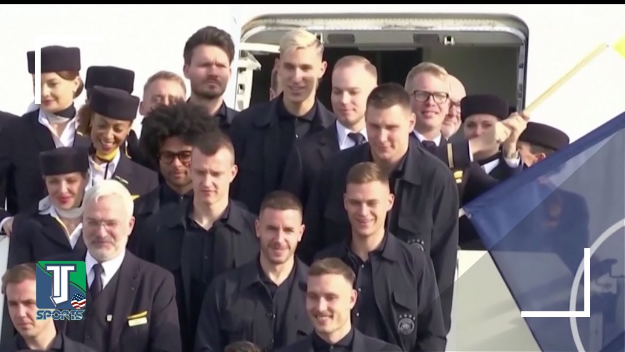 WATCH: The German national team have flown to Qatar for the FIFA World Cup