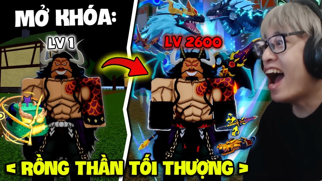 H&Ugrave;NG AKIRA H&Agrave;NH TR&Igrave;NH KAIDO LEVEL 1 - 2600 THỨC TỈNH DRAGON REWORK TRỞ TH&Agrave;NH VUA RỒNG BLOX FRUIT