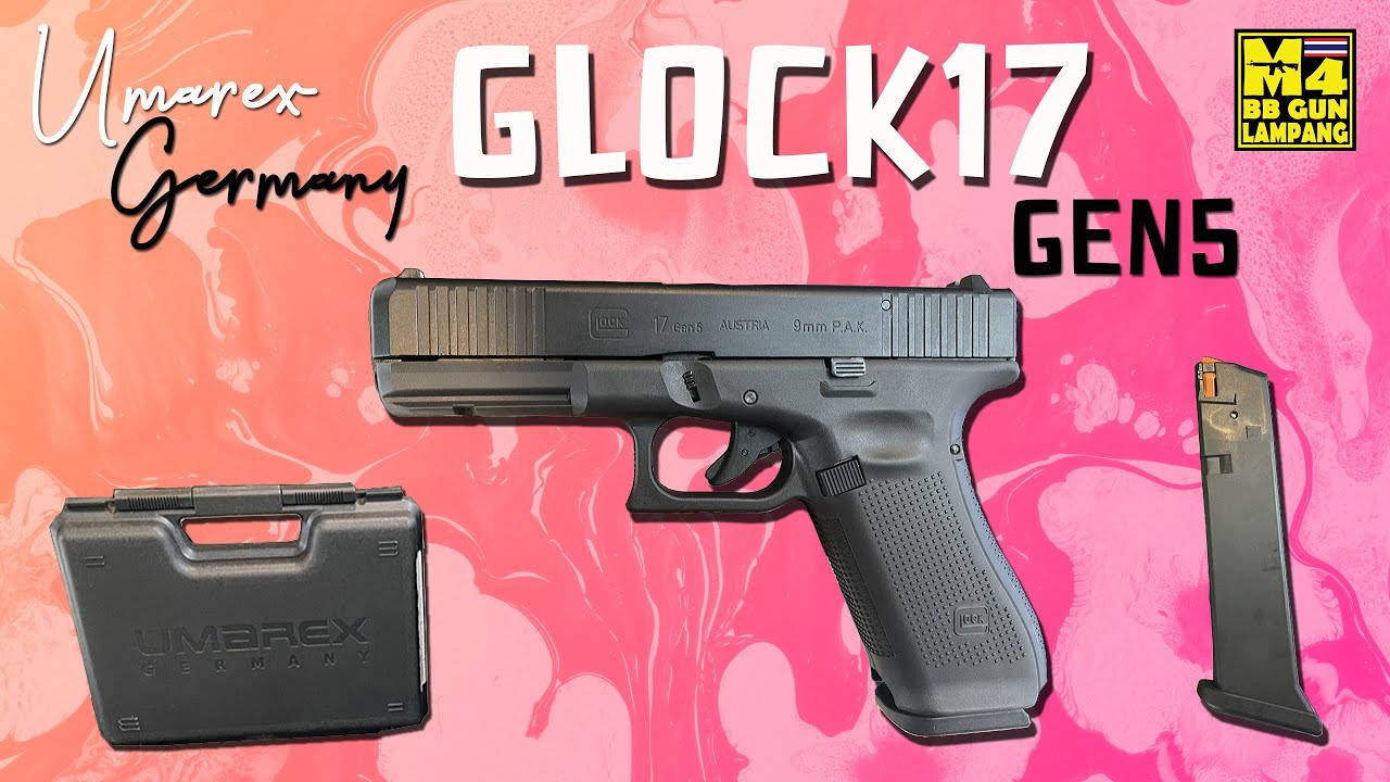 ทดสอบแบลงค์กัน GLOCK 17Gen5 UMAREX GERMANY(แบบละเอียดยิบ)งานลิขสิทธิ์แท้ๆ #ปืนแบลงค์กันขนาด9mm P.A.K