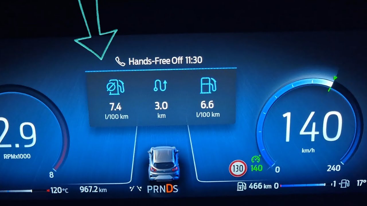 140km/h - Test Consum Ford Puma 2024 Facelift pe pilot automat ;