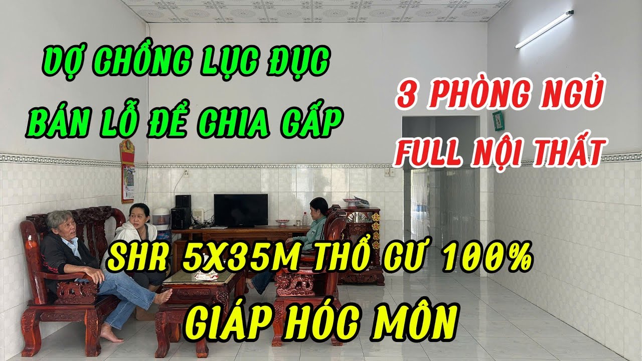 Già rồi còn chia tay, bán gấp chia tài sản căn nhà vườn shr 5x35 fun thổ, ở 40 năm sát bên hóc môn