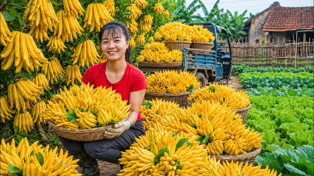 Timelapse - 360 Days Harvesting Buddha&rsquo;s Hand Citrons & Salad Greens To Market