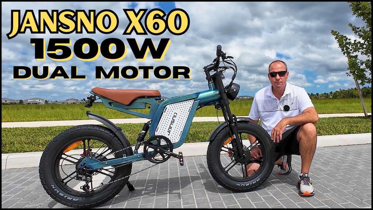 Обзор и дорожный тест электровелосипеда Jansno X60 Dual Motor Moto Style!