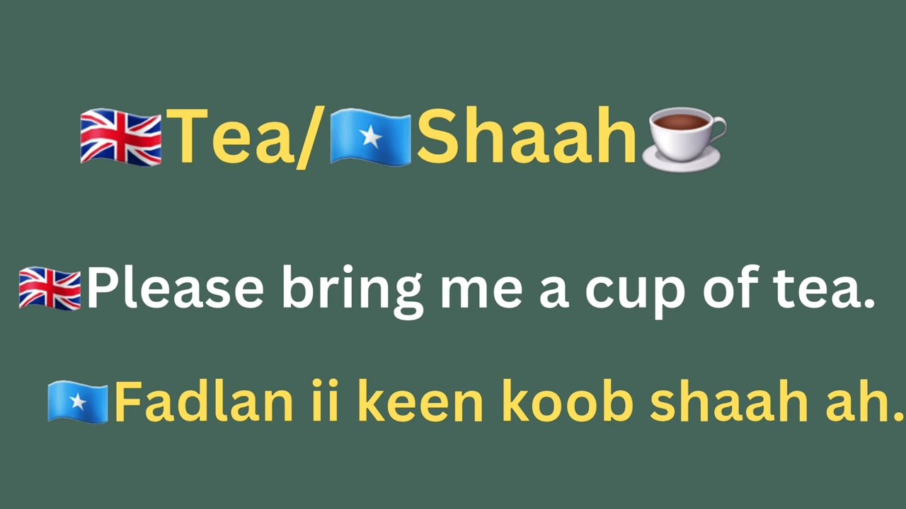 Everyday English Vocabulary|| Erayada Englishka ee Maalin Walbo laisticmaalo #english #somali