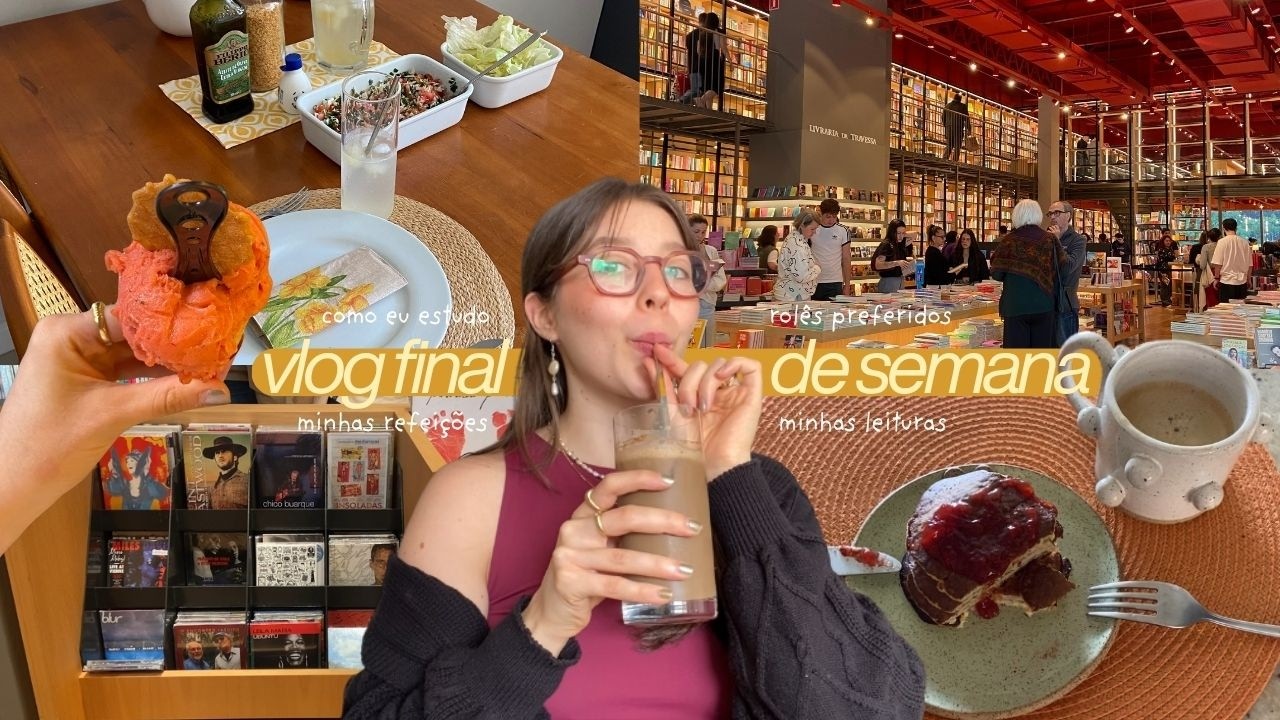 vlog I leituras, comida boa e estudos