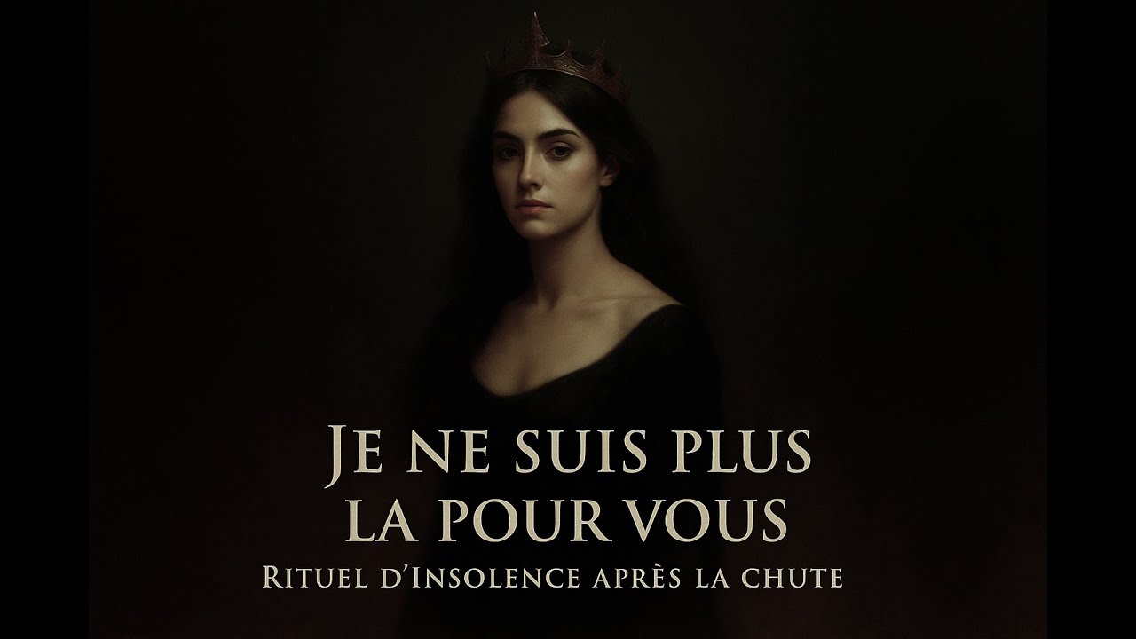 Je ne suis plus là pour vous – Rituel d’insolence après la chute.