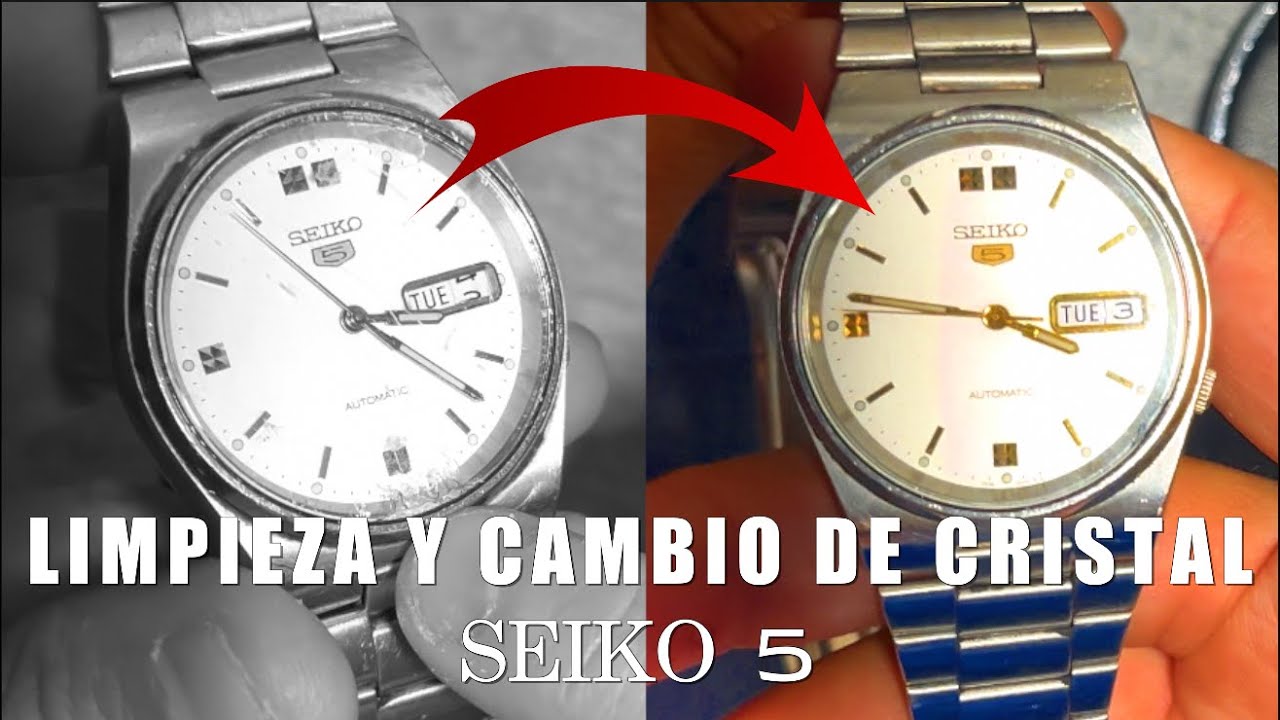 Limpieza y cambio de cristal a un Seiko 5 automático ⌚