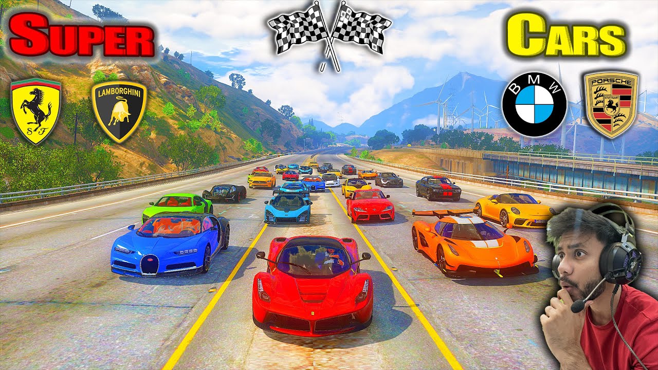 Powerful Super Cars🚀 Vs Extreme🔥Highway Drag Race GTA 5