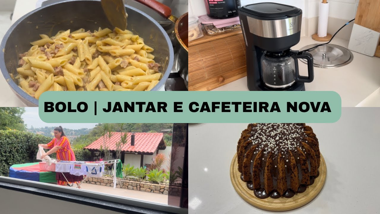BOLO FORMIGUEIRO FOFINHO | COMPREI UMA CAFETEIRA PROGRAMÁVEL😍 | JANTAR SIMPLES E GOSTOSO 🤤