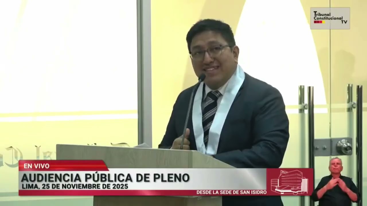 Audiencia de demanda de inconstitucionalidad contra Ley N.° 32330. Tribunal Constitucional del Perú.