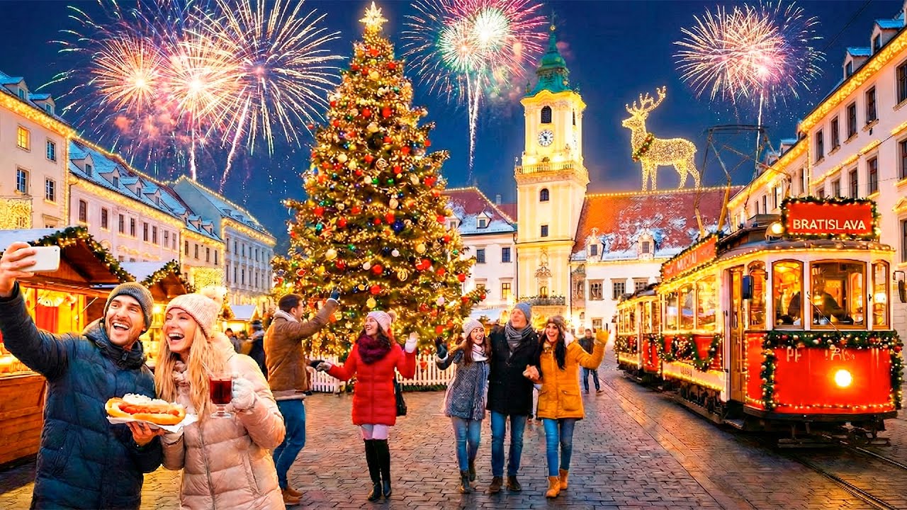 The Most Beautiful CHRISTMAS Market! Secret Location in The Center of EUROPE: BRATISLAVA🎄