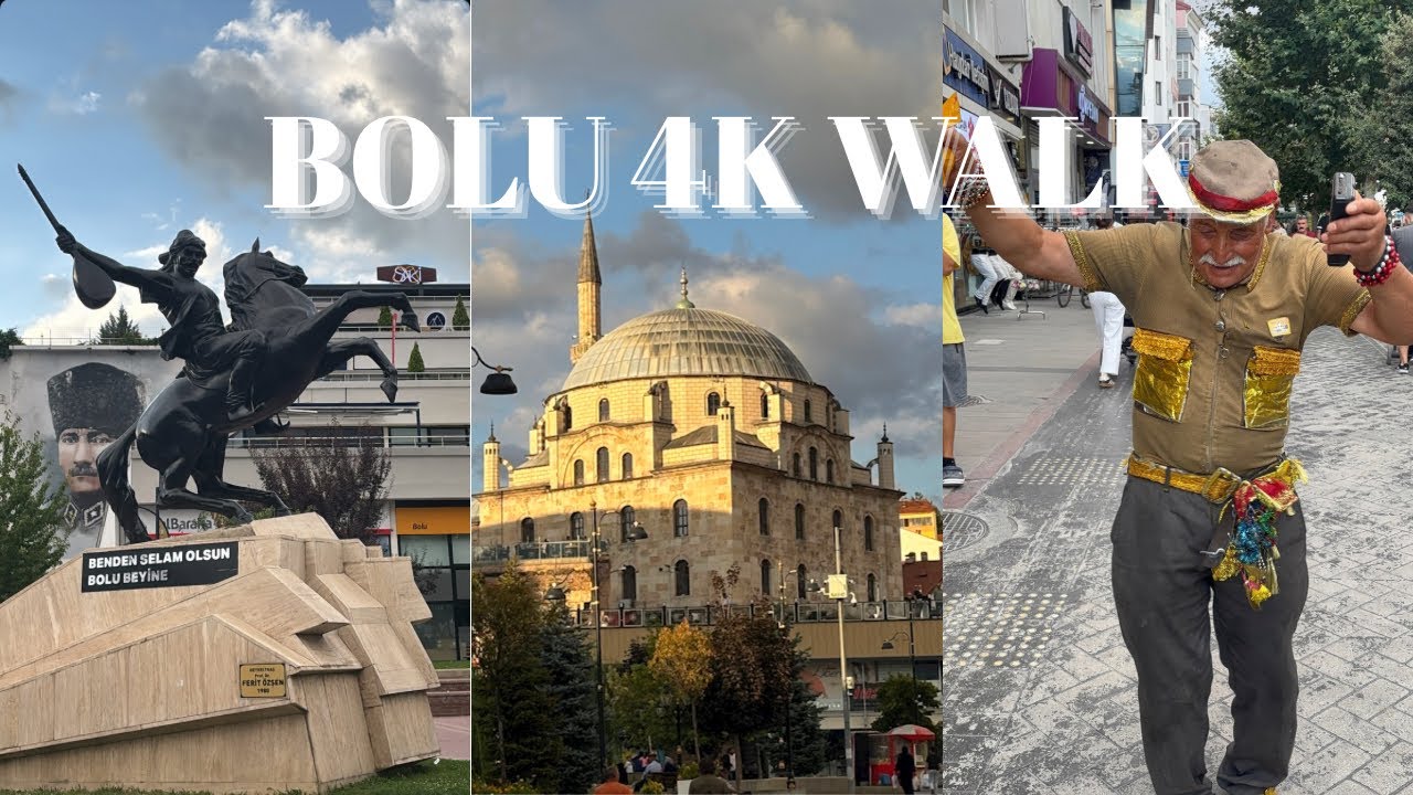 BOLU ŞEHİR MERKEZİ VE TARİHİ NOKTALAR | 4K Walk Tour 