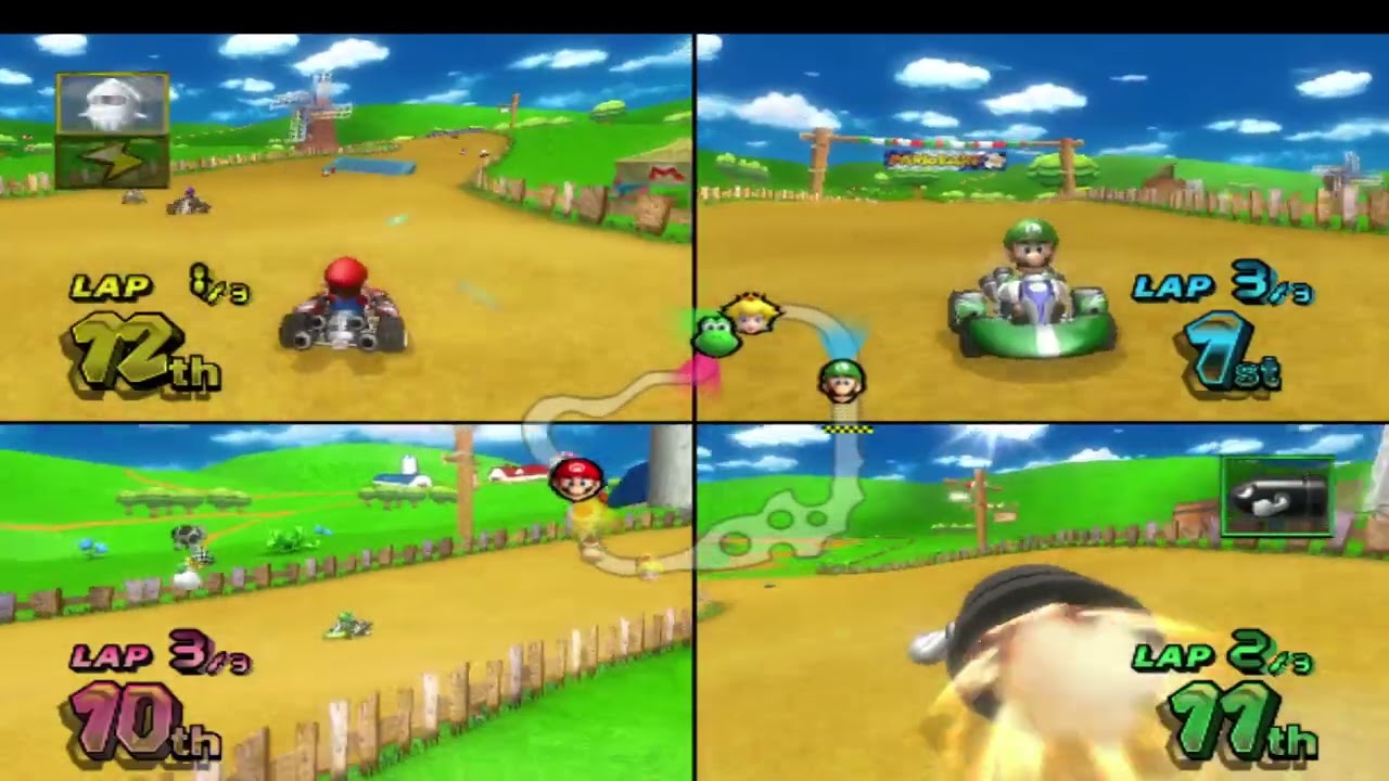 Mario Kart Wii One Controller With 4 Players