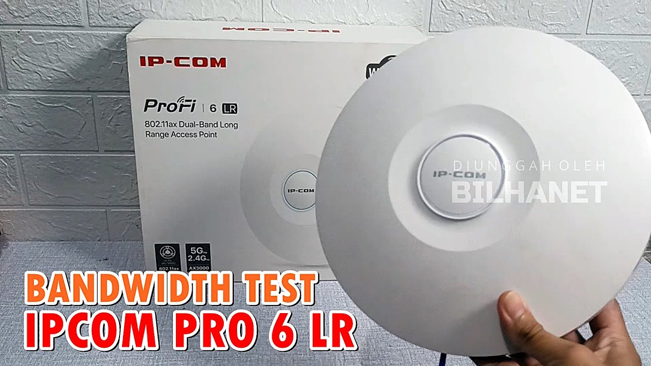 Review AP Ceiling IP-COM ProFi 6 LR Dual Band AX3000 Wi Fi 6+ | SpeedTest