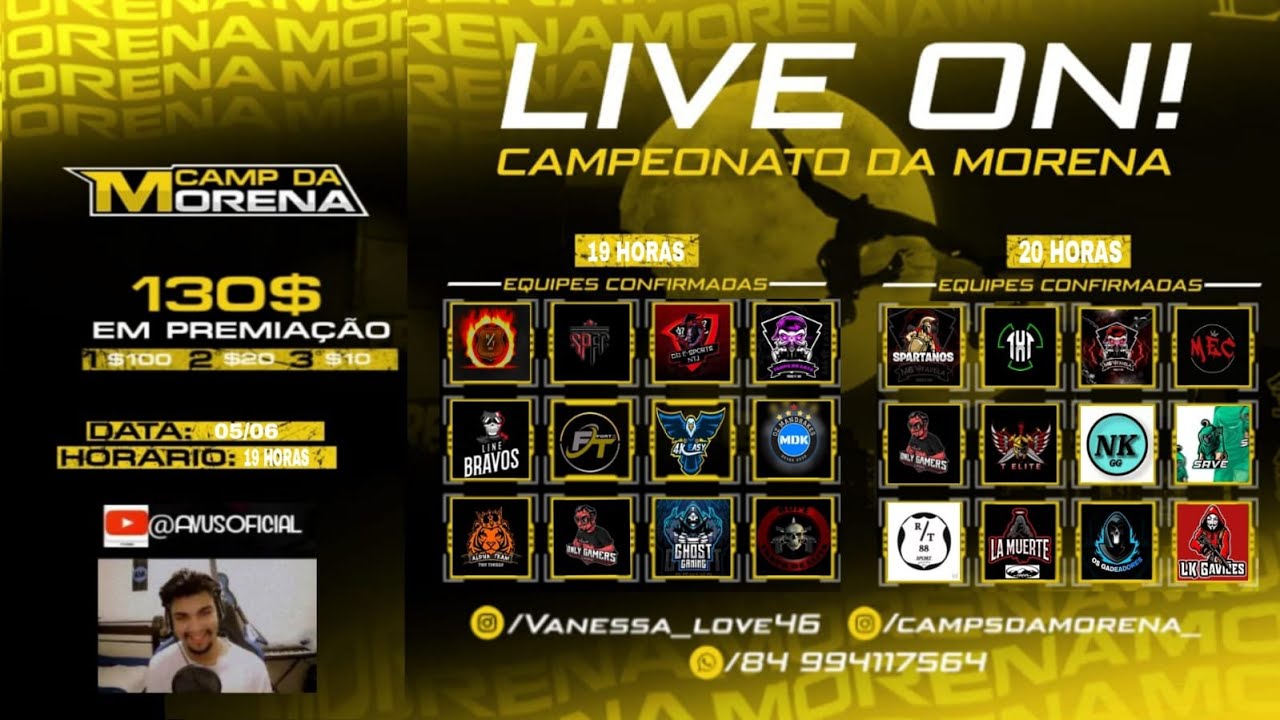 CAMPEONATO DE FREE FIRE DA MORENA - AVUS 🔥AO VIVO 