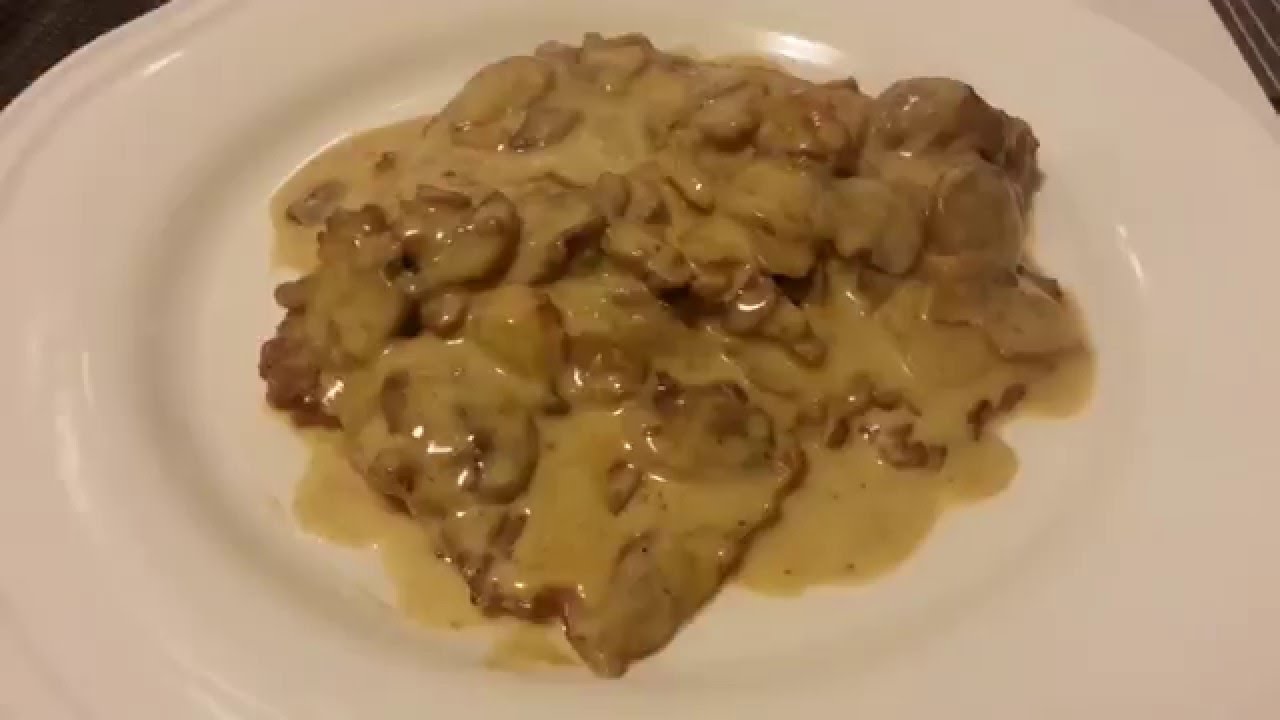 Bifinhos de vitela com cogumelos