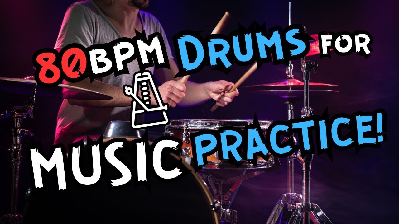 Drum machine for music practice 80 BPM