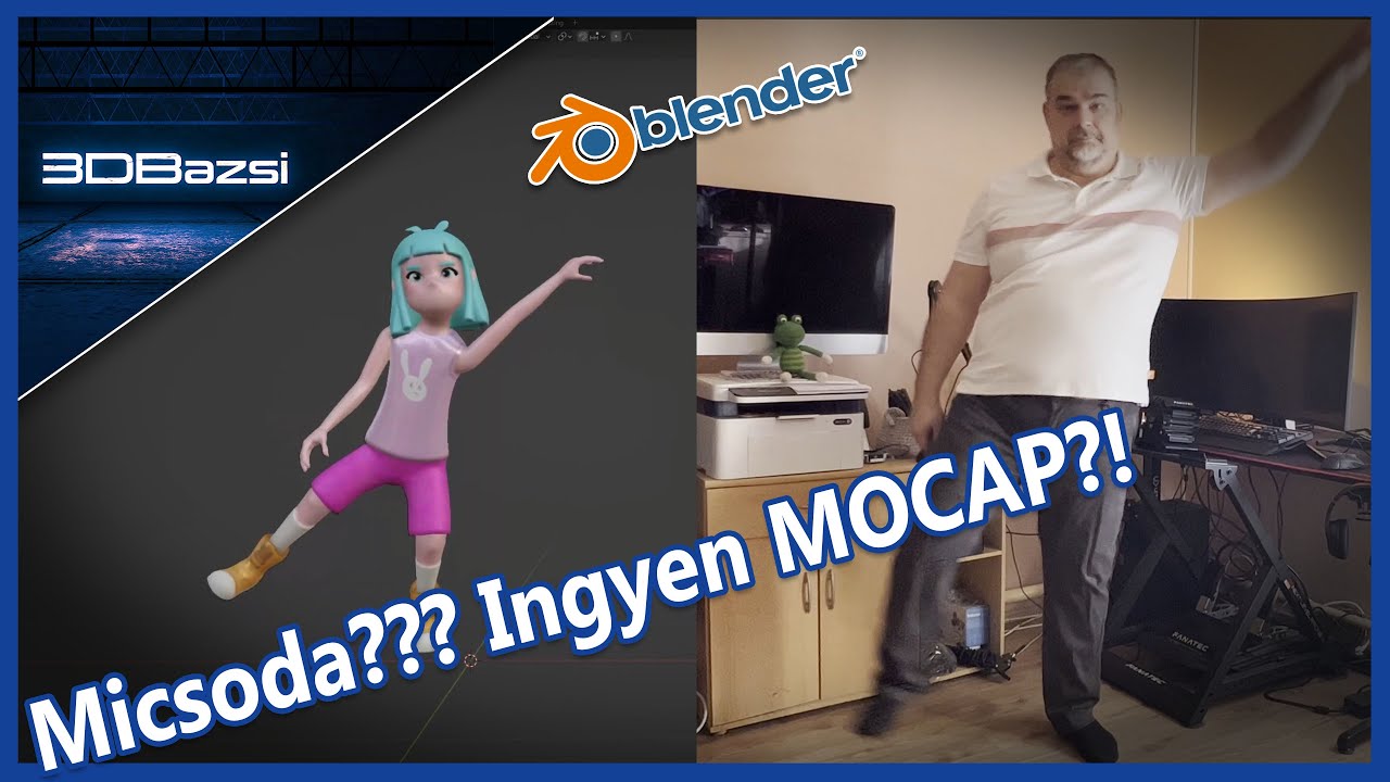 Blender Magyarul - Egyedi mozgás animáció ingyen #blender #mocap