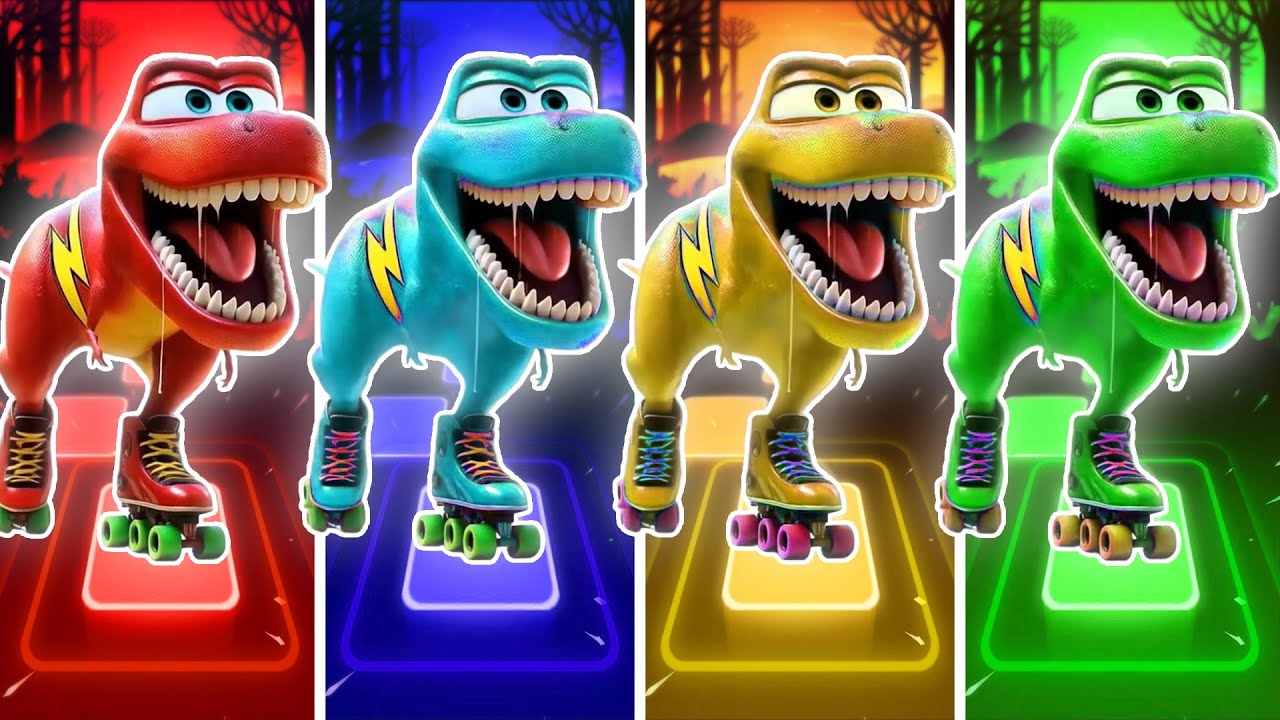 Tiles Hop Live 🔴 Bus Eater EXE 🆚 Police McQueen 🆚 Dinosaur McQueen 🆚 Bus Monster